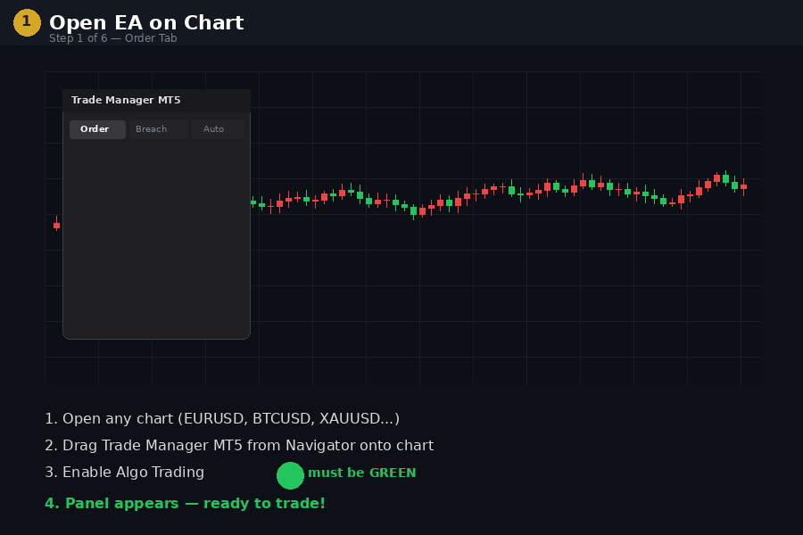 Order Tab clean trading panel